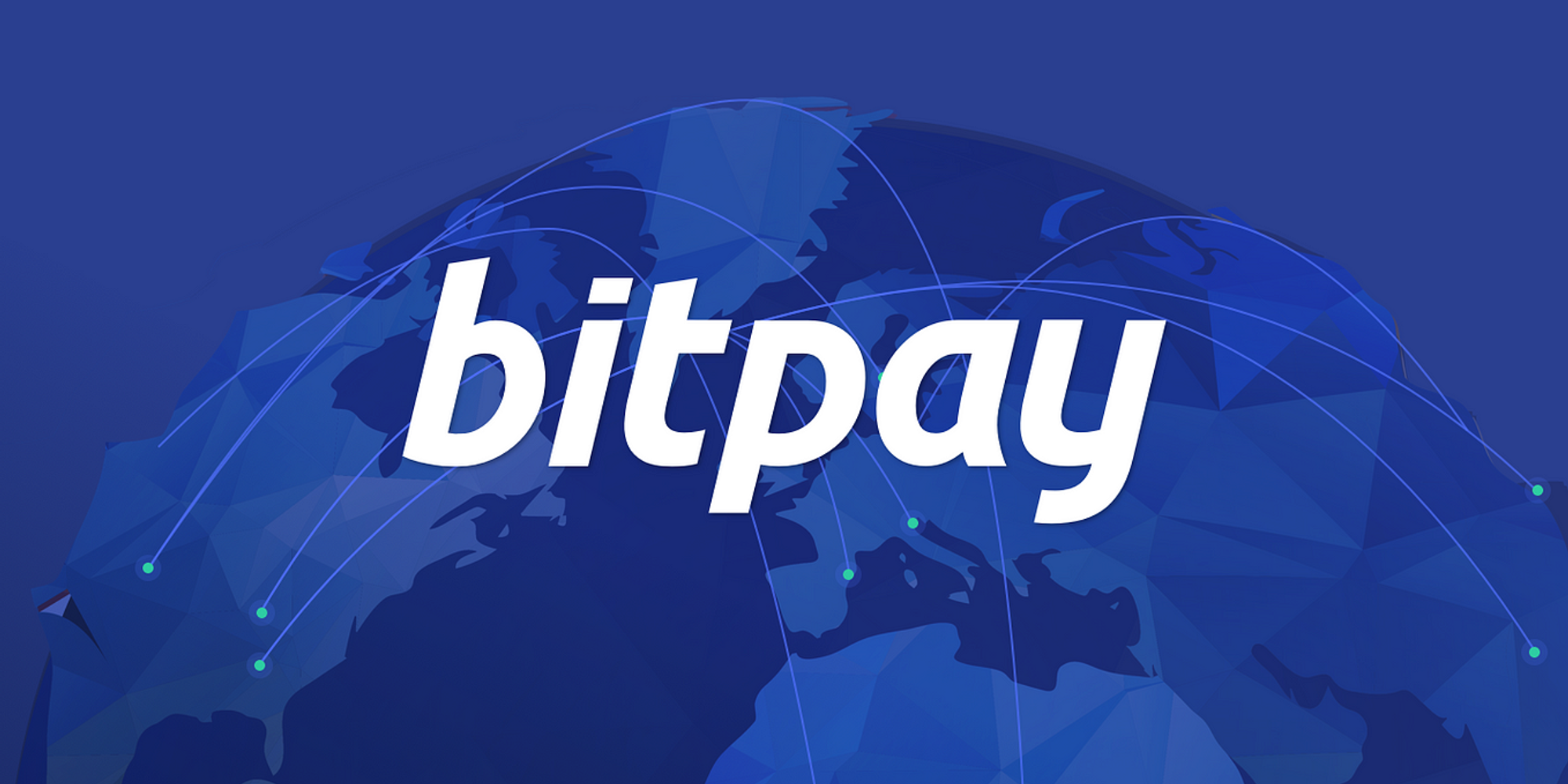 bitpay logo on top of connected globe